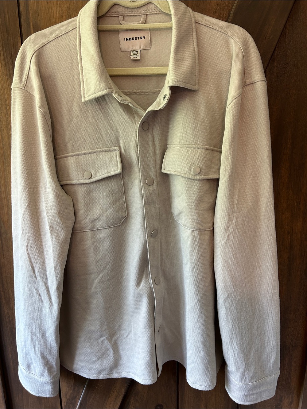 Industry Men's Overshirt Jacket in Light Beige